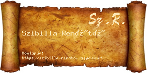 Szibilla Renátó névjegykártya