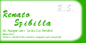 renato szibilla business card