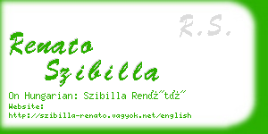 renato szibilla business card